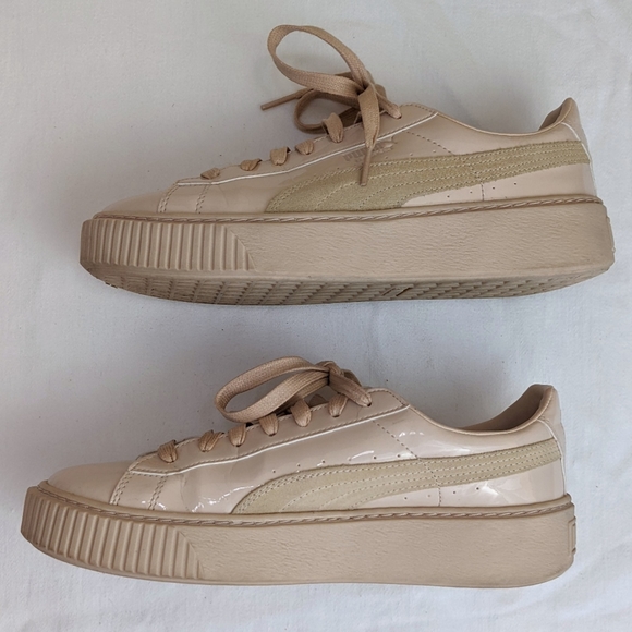 Puma Basket Nude Patent Sneakers SZ 9 - Picture 3 of 7